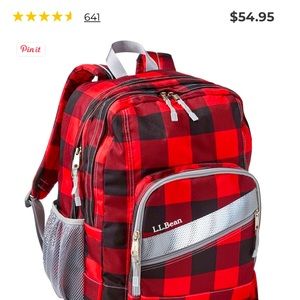 Red Buffalo Check LL Bean Backpack
